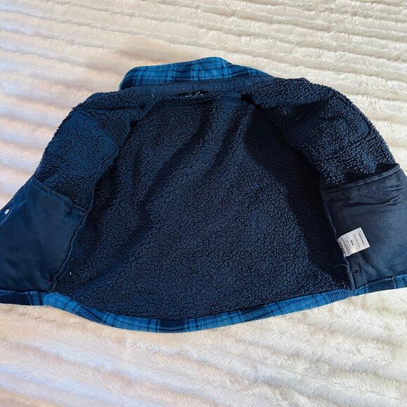 Member's Mark Shacket Boy’s Snapped Closure Fleece Sherpa Lined Size 8 - Picture 3 of 6